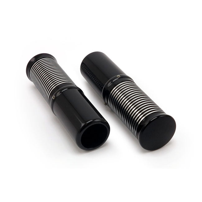 Kustom Tech FL handlebar grip set. Int.l throttle, black CC - Kustom Tech motorcycle part