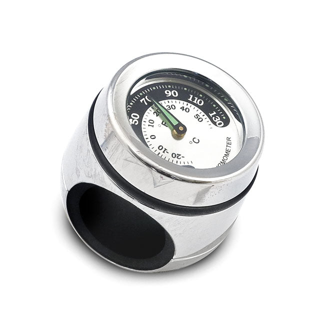 Handlebar Mounted Thermometer. Chrome