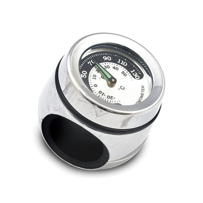 Handlebar Mounted Thermometer. Chrome