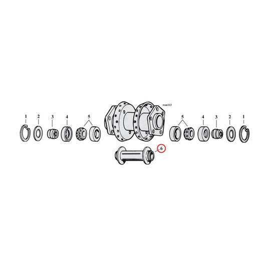 Hub Spacer 4.448" White. Rear