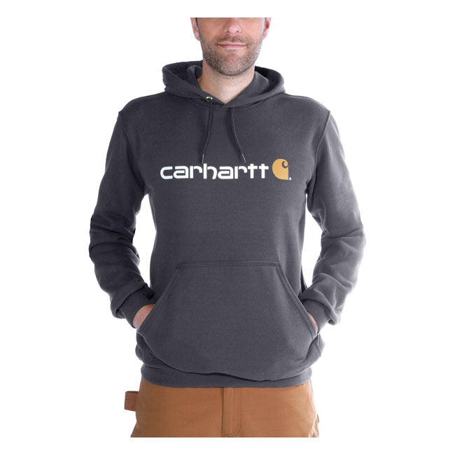 Carhartt Signature Logo Hoodie Carbon Heather - Carhartt product image 3