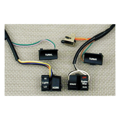 Handlebar Wire & Switch Kit. Black Switches