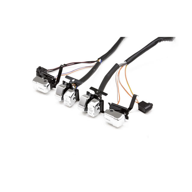 Handlebar Wire & Switch Kit. Chrome Switches