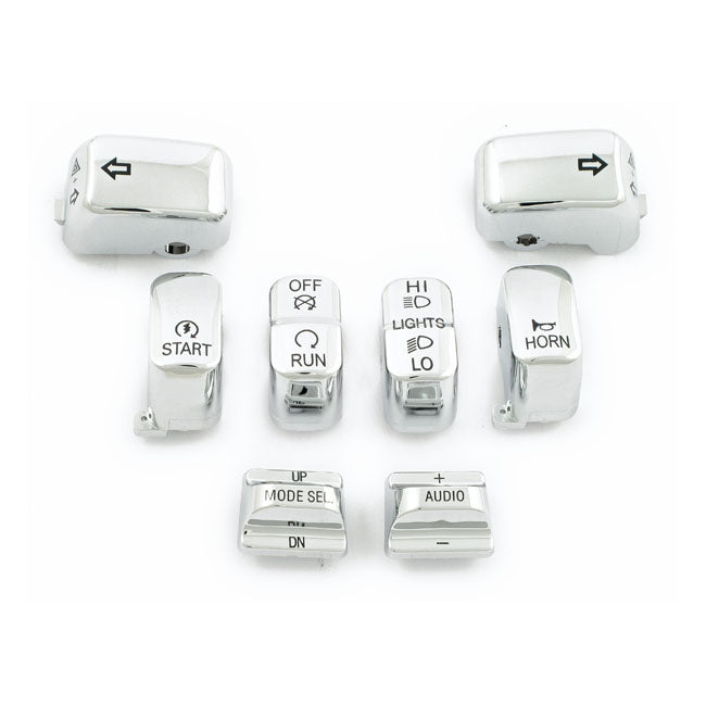 Handlebar Switch Cap Kit, Chrome