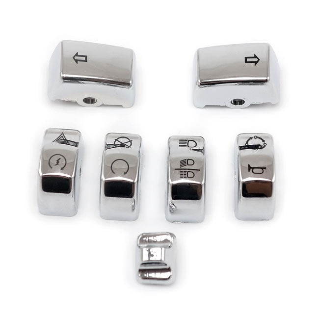 Handlebar Switch Cap Kit. Chrome