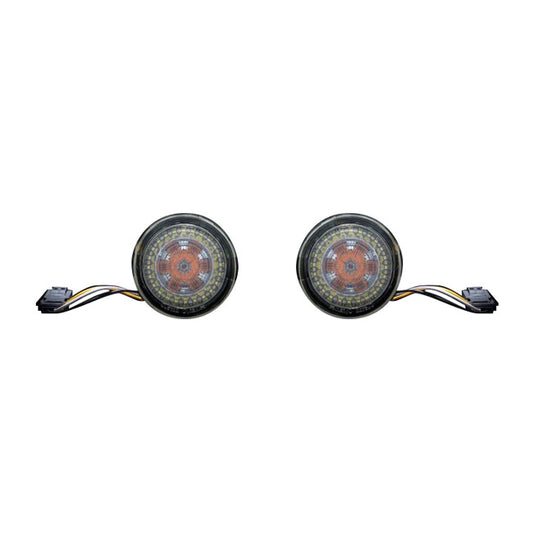 Custom Dynamics ProBEAM Bullet Style Dynamic Ringz LED Inserts - Smoke Lens / Amber & White LEDs