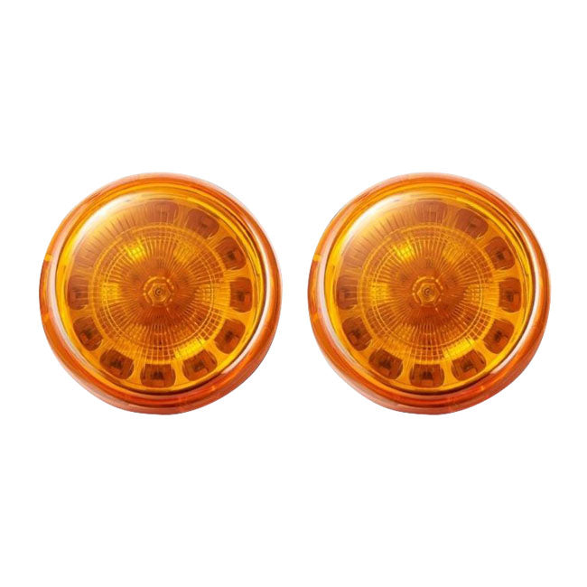Custom Dynamics ProBEAM LED Turn Signal Inserts - FR/RR / 1156 / Amber Lens / Amber LEDs / 922558