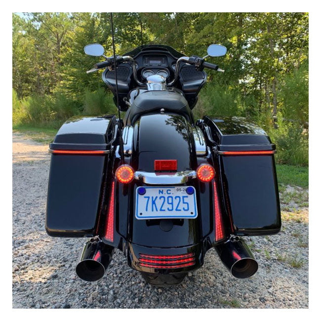 Custom Dynamics Fascia LED rear panels for Touring. Black - Custom Dynamics tail lights at Pedro's Parts