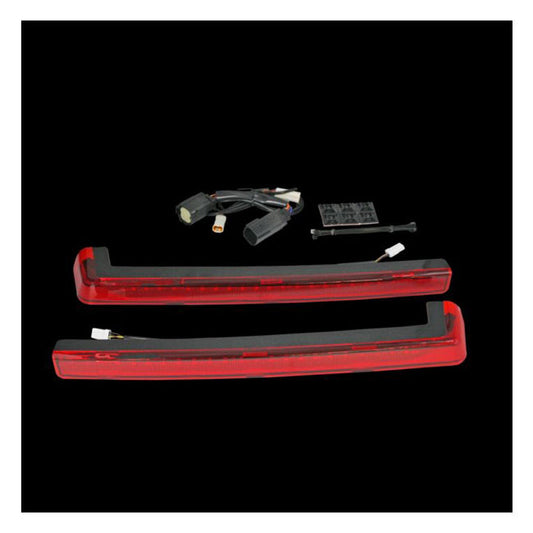 Custom Dynamics ProBEAM LED Tour-Pak arms, Red lens - Custom Dynamics tour-pak parts at Pedro's Parts