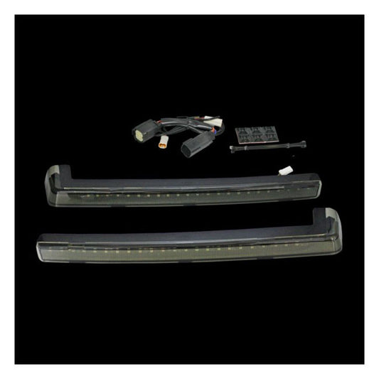Custom Dynamics ProBEAM LED Tour-Pak arms. Smoke lens - Custom Dynamics tour-pak parts at Pedro's Parts