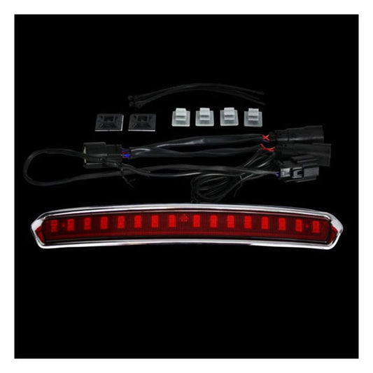 Custom Dynamics Tour-Pak Lid Light - Chrome, Red Lens - Custom Dynamics tail lights led at Pedro's Parts