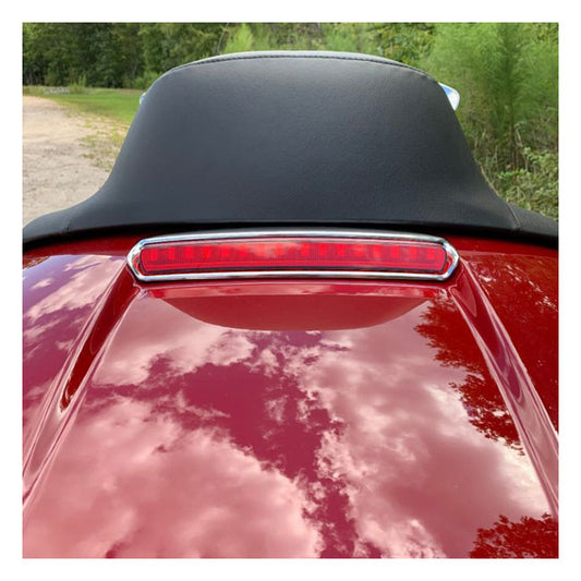 Custom Dynamics Tour-Pak Lid Light - Chrome, Red Lens - Custom Dynamics tail lights led at Pedro's Parts