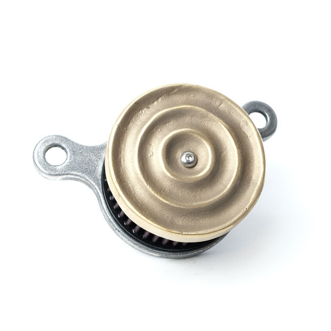 Wannabe Choppers WannaSucker Wave Air Cleaner - Brass - CV carburetor: 93-99 Evo Big Twin (NU)