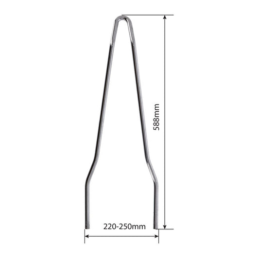 Westland Customs, New Old School Sissy Bar. Wide, Chrome