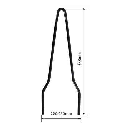 Westland Customs, New Old School Sissy Bar. Wide, Black