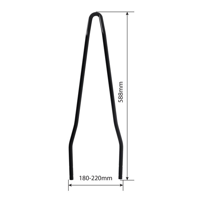 Westland Customs, New Old School Sissy Bar. Narrow, Black