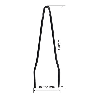 Westland Customs, New Old School Sissy Bar. Narrow, Black