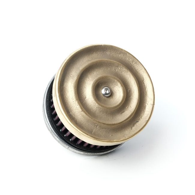 Wannabe Choppers WannaSucker Wave Air Cleaner - Brass - Keihin; Bendix; Tillotson (Excl. CV) carburetor
