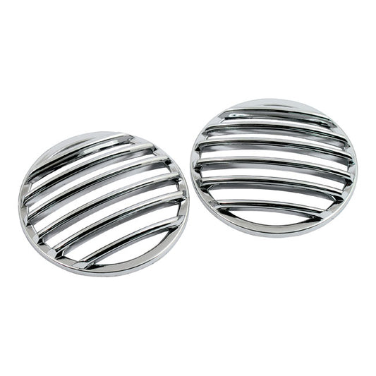 FL Turn Signal Lens Grill. Chrome