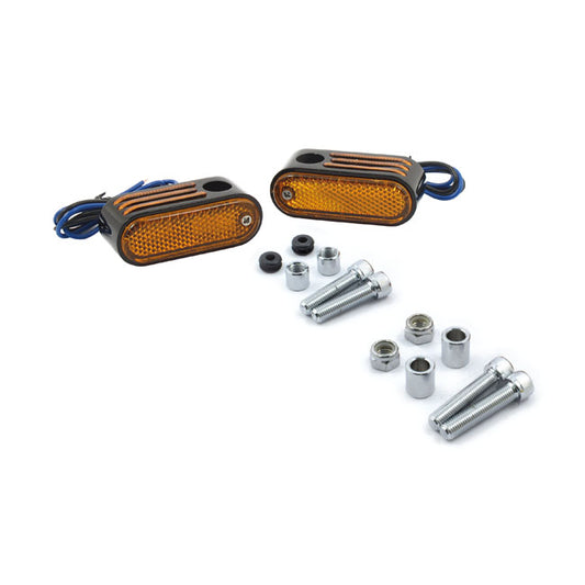 Lango Side Lighters, Turn Signals. Chrome