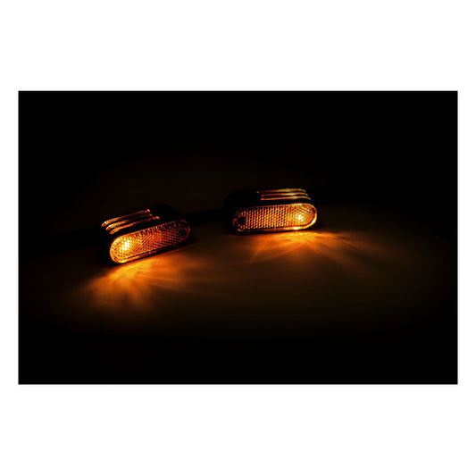 Lango Side Lighters, Turn Signals. Chrome