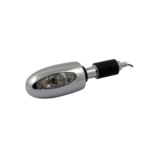 Kellermann, BL 1000 LED Turn Signal. Clear. Chrome Brass