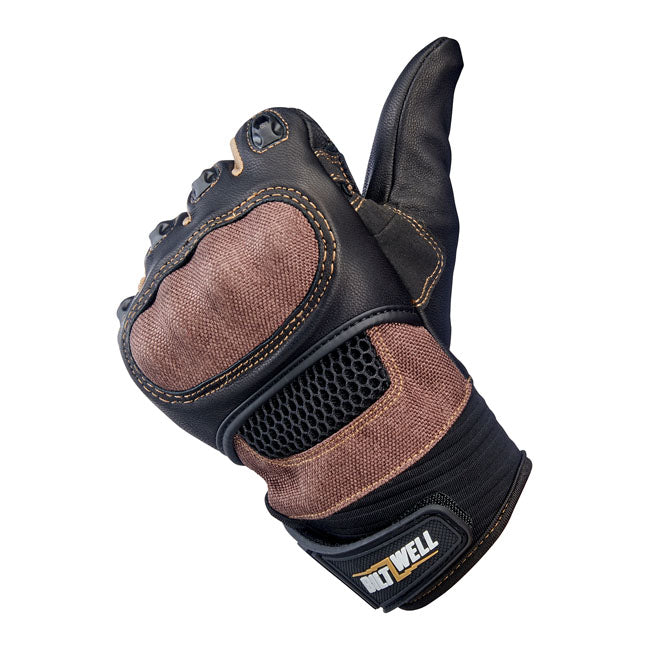 Biltwell Bridgeport Gloves chocolate/black from Biltwell at Pedro’s Parts
