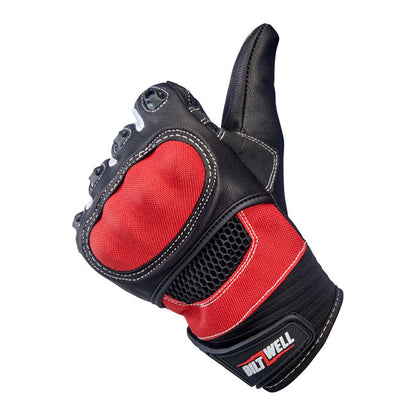 Biltwell Bridgeport Gloves red/black from Biltwell at Pedro’s Parts