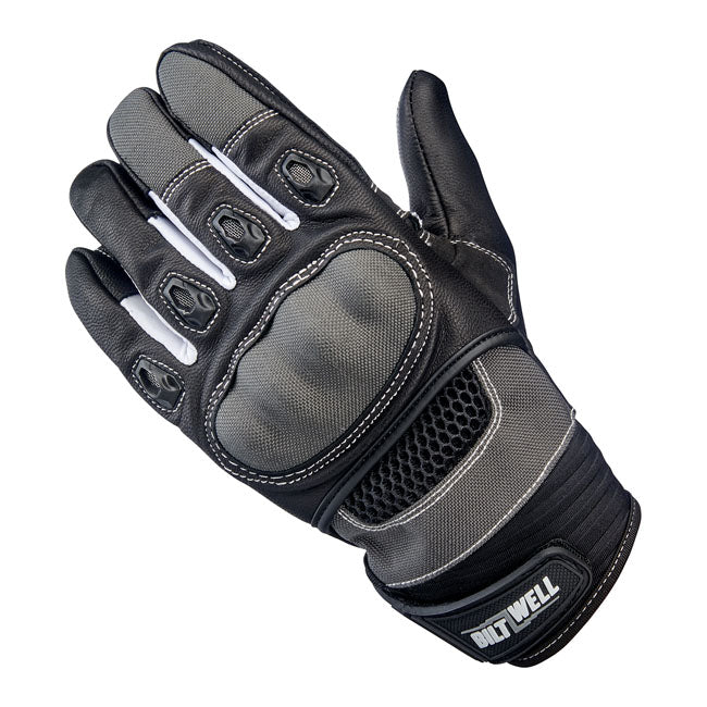 Biltwell Bridgeport Gloves grey/black from Biltwell at Pedro’s Parts