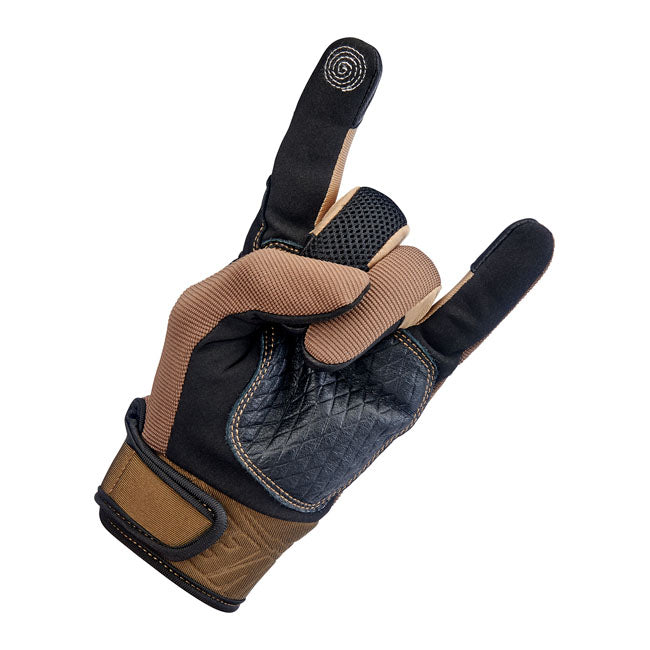Biltwell Baja Gloves chocolate/black from Biltwell at Pedro’s Parts