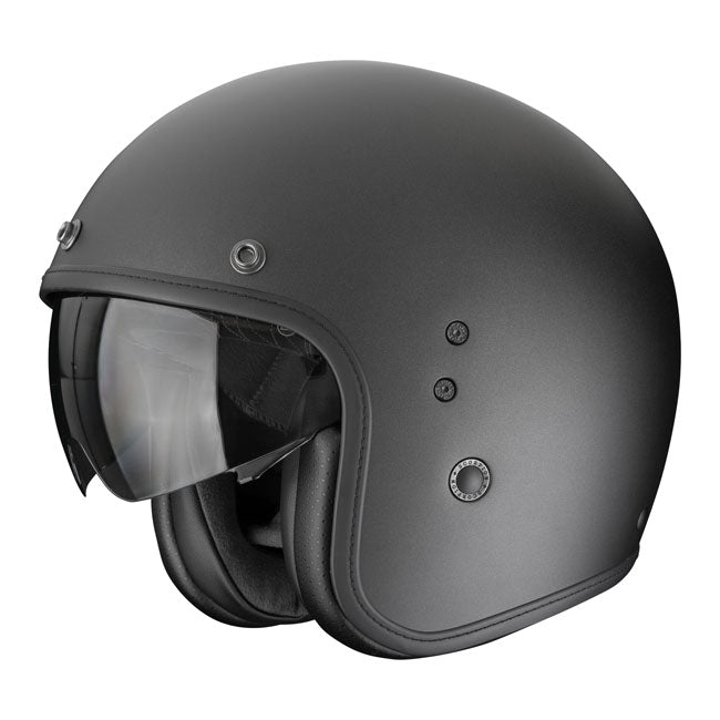 Scorpion Belfast Evo Solid Helmet Matte Black - motorcycle helmets at Pedro's Parts