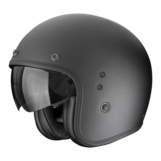 Scorpion Belfast Evo Solid Helmet Matte Black - motorcycle helmets at Pedro's Parts