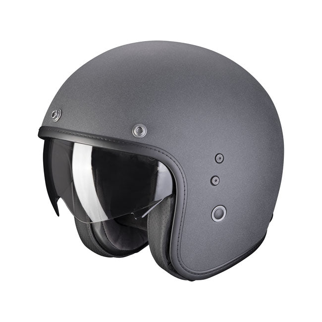 Scorpion Belfast Evo Graphite Helmet Dark Grey - motorcycle helmets at Pedro's Parts