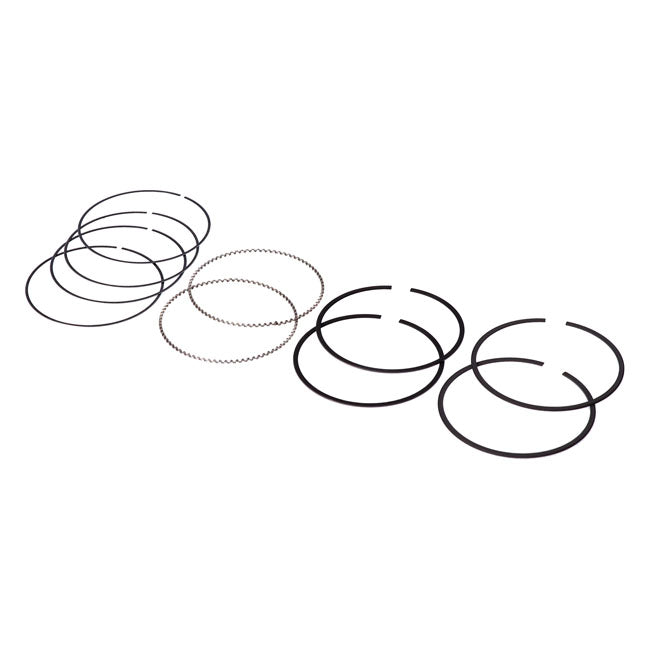 Hastings, 114" M8 Chrome Piston Ring Set. +.005"