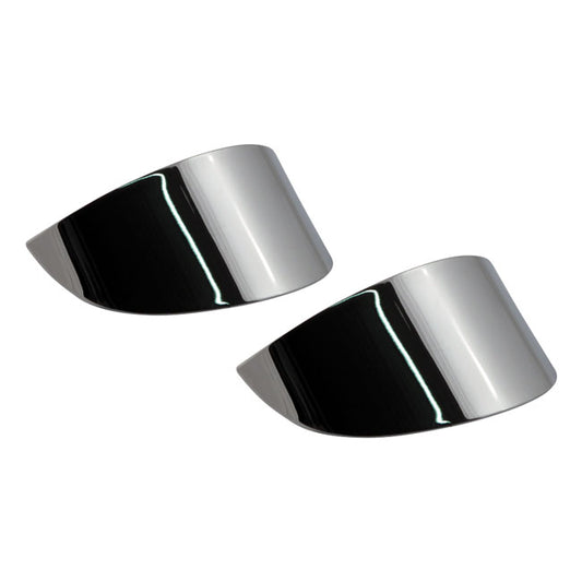 Smooth Turn Signal Visor Set. Chrome