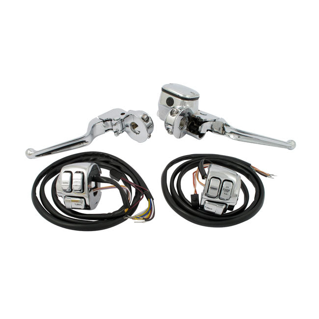 Handlebar Control Kit Chrome 9/16" Bore