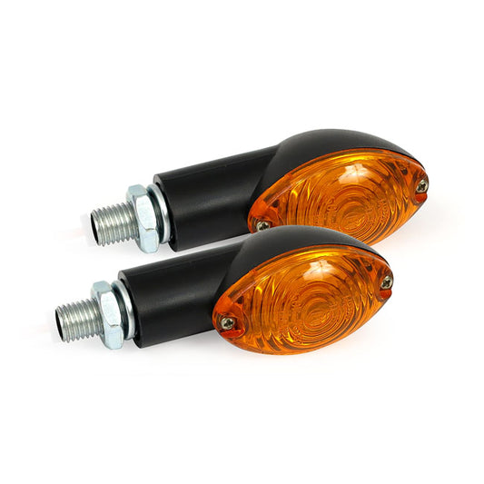 Cateye Mini Turn Signals 20mm Stem, Black with Amber Lens