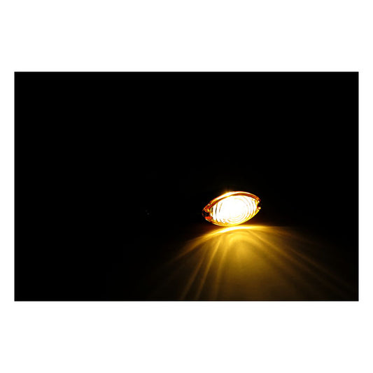 Cateye Mini Turn Signals 40mm Stem, Black with Amber Lens