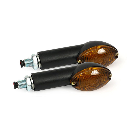 Cateye Mini Turn Signals 40mm Stem, Black with Dark Lens