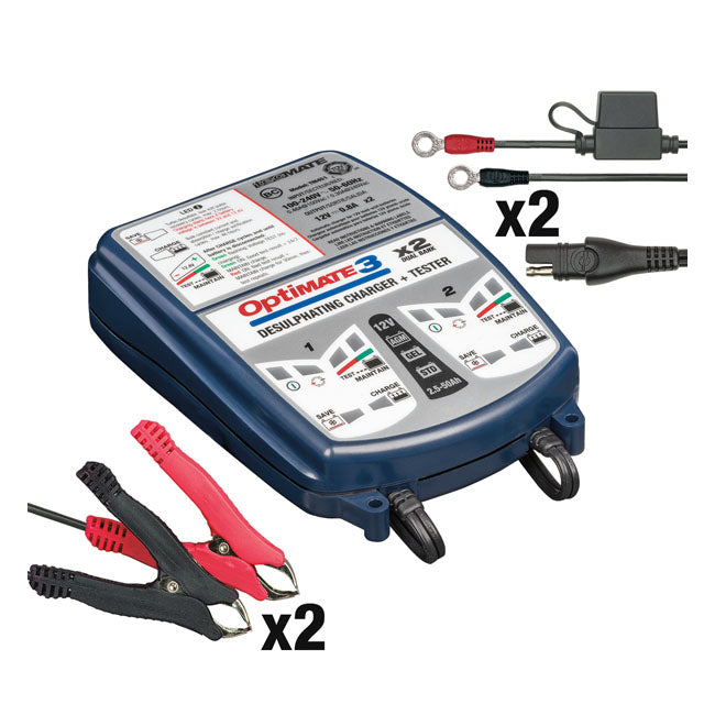Tecmate OptiMATE 3 X 2 12V Battery Charger