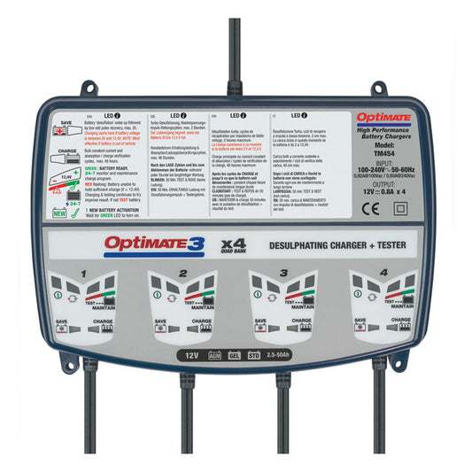 Tecmate OptiMATE, 3 X 4-bank 12V Battery Charger