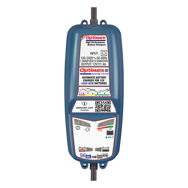 Tecmate OptiMATE 5, 12V Start-Stop & Deep C. Battery Charger
