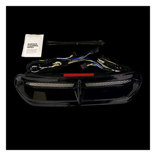 Custom Dynamics Batwing turn signal vent insert. Black - Custom Dynamics fairing accents at Pedro's Parts