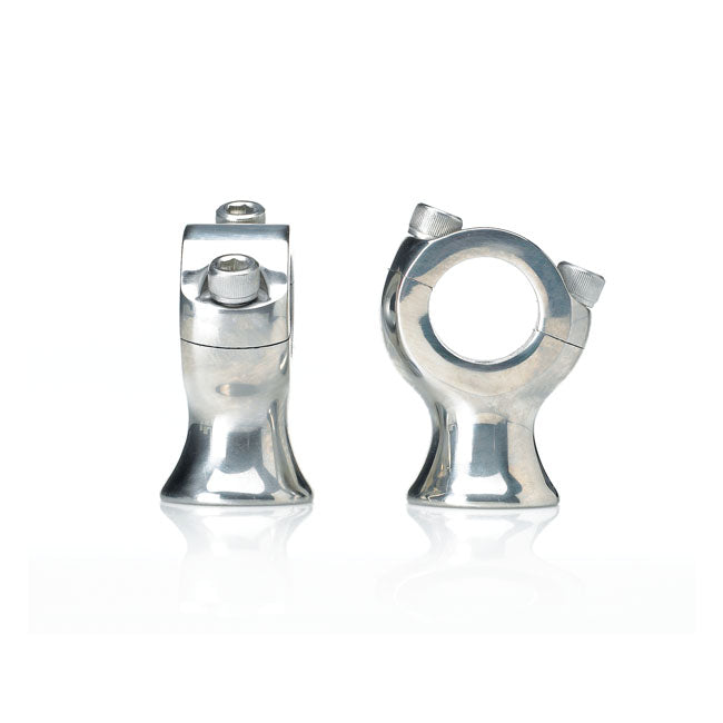 Biltwell Slimline 1-3/4" risers for 1" handlebars polished from Biltwell at Pedro’s Parts