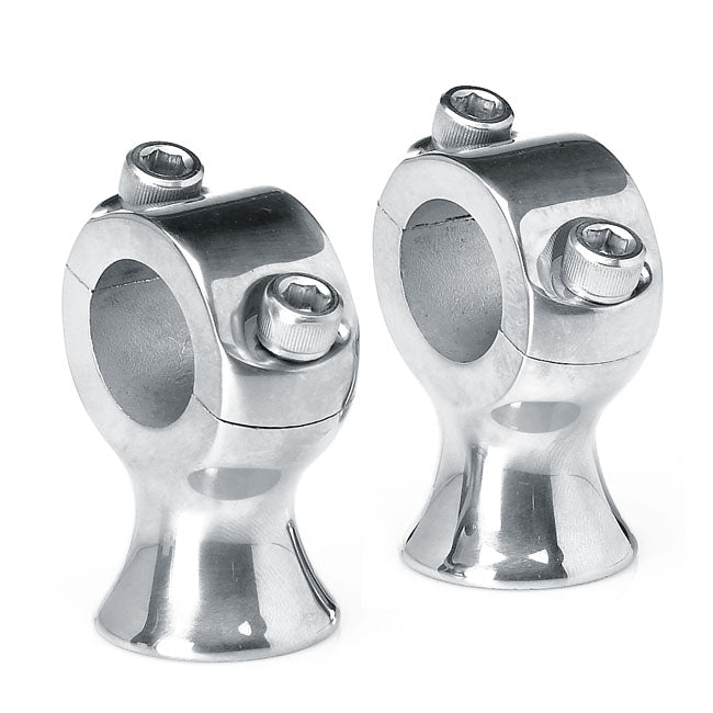 Biltwell Slimline 1-3/4" risers for 1" handlebars polished from Biltwell at Pedro’s Parts