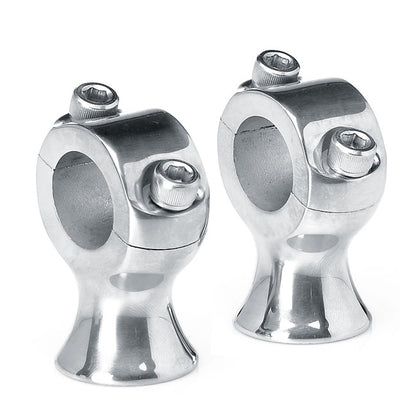 Biltwell Slimline 1-3/4" risers for 1" handlebars polished from Biltwell at Pedro’s Parts