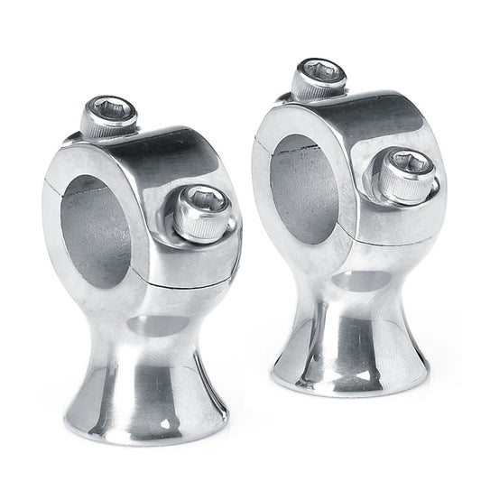 Biltwell Slimline 1-3/4" risers for 1" handlebars polished from Biltwell at Pedro’s Parts