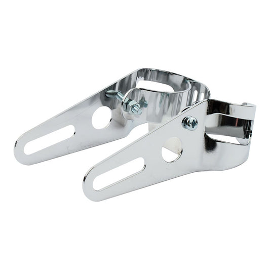 Frisco-Basic Headlamp Bracket Assembly. Chrome. 37-42mm