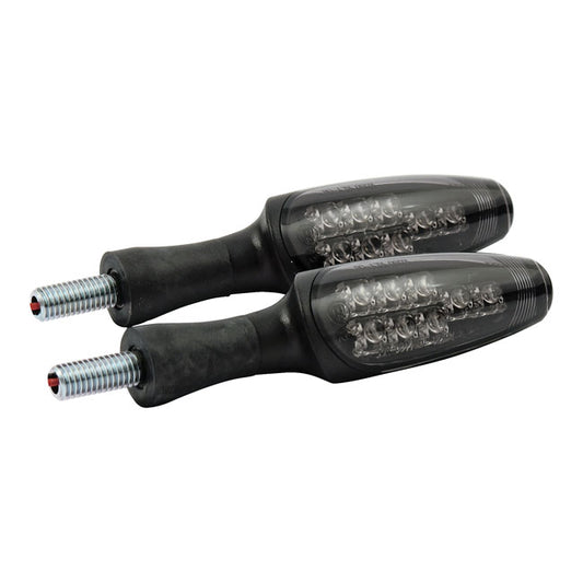Koso, z1 LED Turn Signals. Black. Smoke Lens