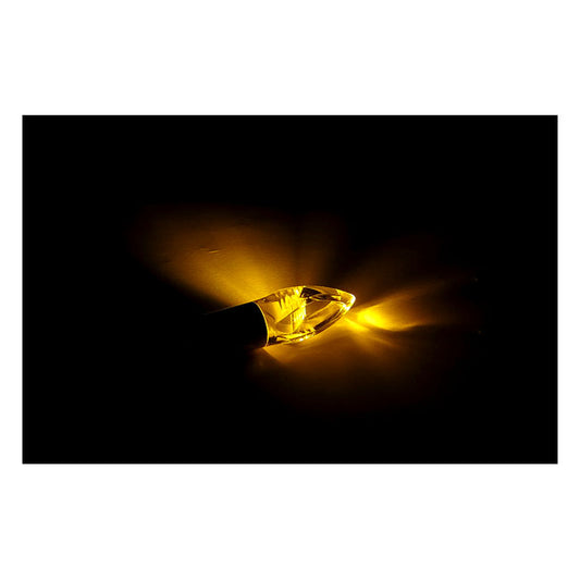 Crystal, LED Turn Signal Set. Silver Stem